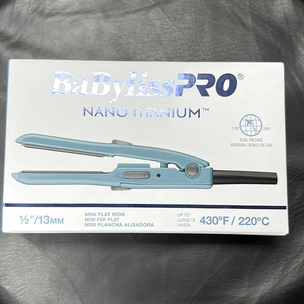 Babyliss PRO mini flat iron. Used once to take to a wedding.
